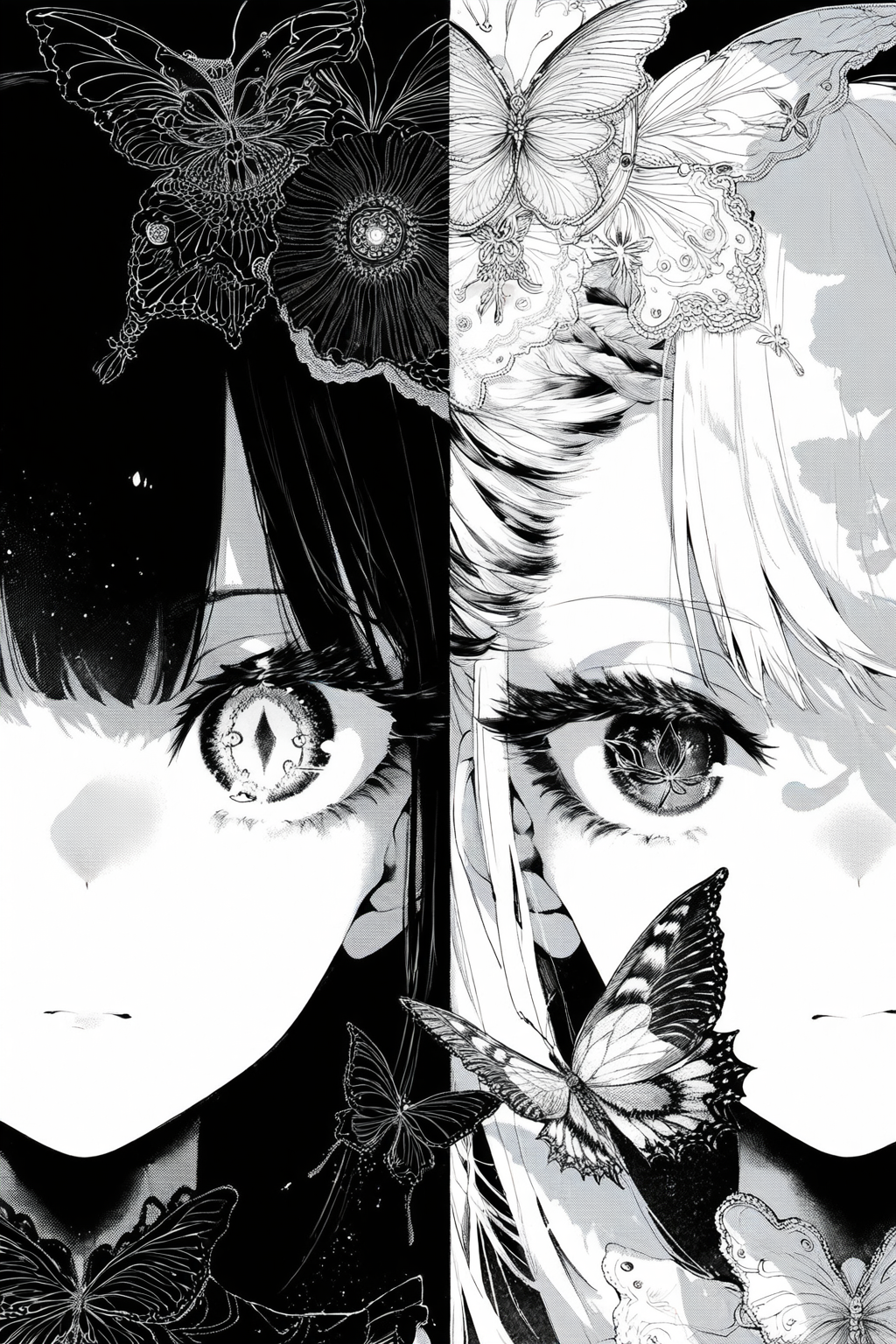 Black-and-white butterfly
