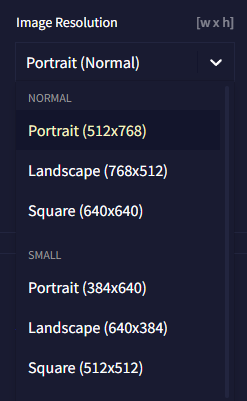 The Image Resolutions Dropdown section applicable to Opus subscribers' coverage.