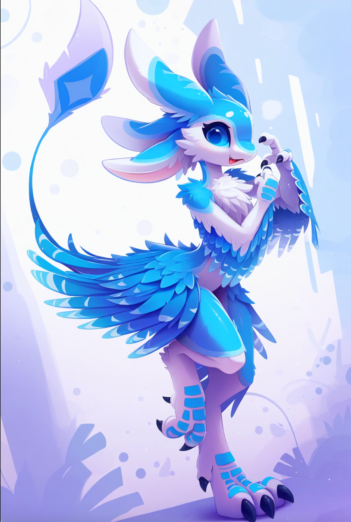 NovelAI Diffusion Furry V1.3 vs V3 comparison for the same prompt.