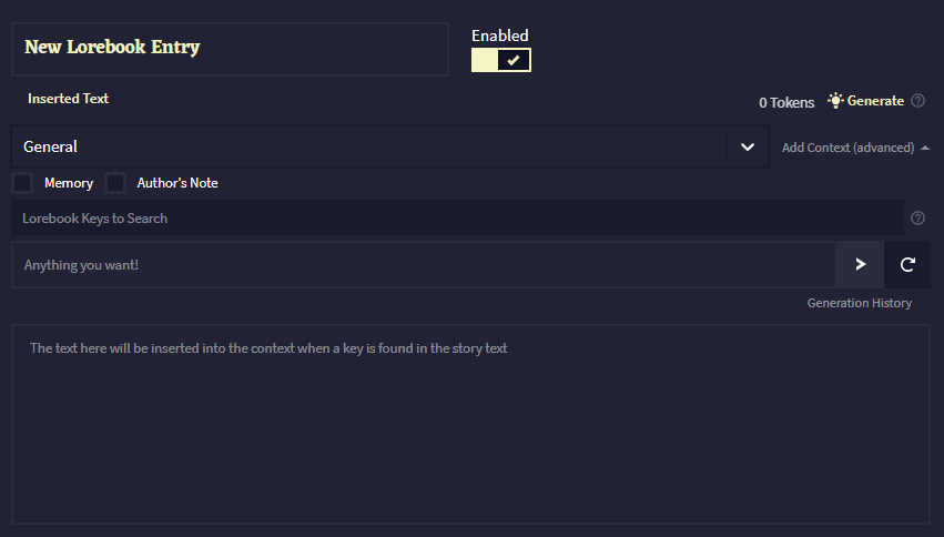 Generate countless fantastical details for your stories with the new Lorebook Generation feature!