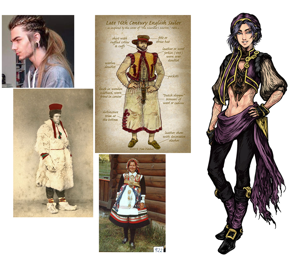 The main inspirations behind Krake’s outfit