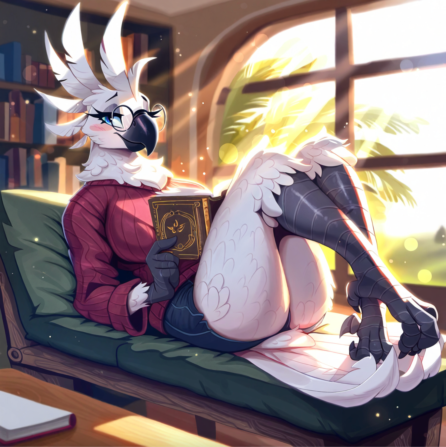 NovelAI Diffusion Furry V1.3 vs V3 comparison for the same prompt.